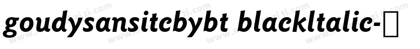 goudysansitcbybt blackltalic字体转换